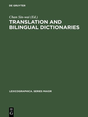 cover image of Translation and Bilingual Dictionaries